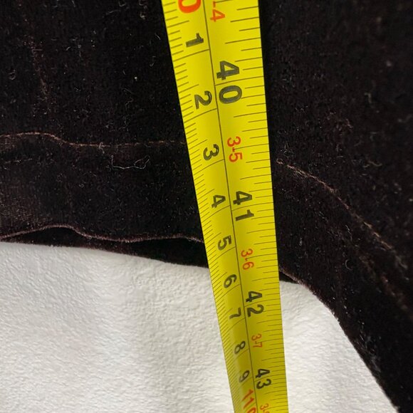 Vintage Briggs Womens 1X Brown Velvet Pants Elastic Waist Stretch Canada - Picture 6 of 8